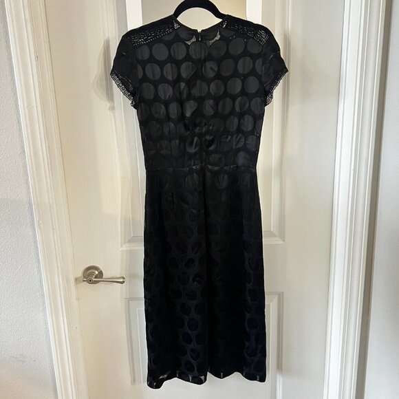 Yigal Azrouel Black Polka Dot Lace Dress Size 6 Color Black - Picture 6 of 7